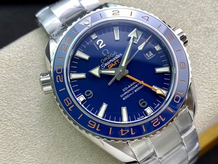 Omega SEAMASTER 600m 43.5mm Coaxial GMT Two-place Time Diving Fake Watch Replica Watch