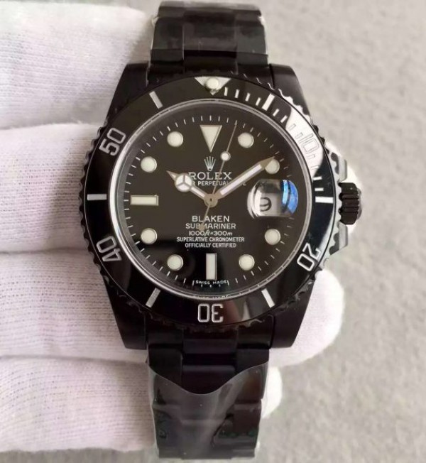 Rolex Blaken Submariner 116610 PVD Black Dial PVD Bracelet A2836