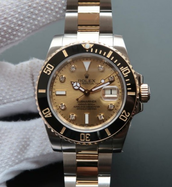 Rolex Submariner 116613 LN Noob YG Wrapped Bezel YG Dial SS/YG Bracelet A3135