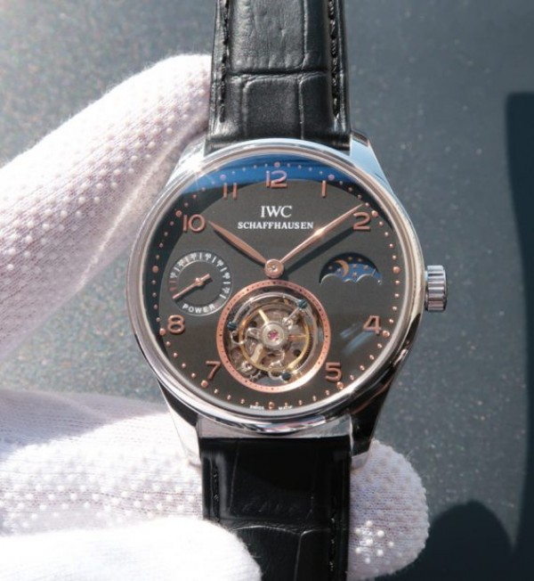 IWC Portuguese Tourbillon Power Reserve Moonphase Gold Maker Black Dial