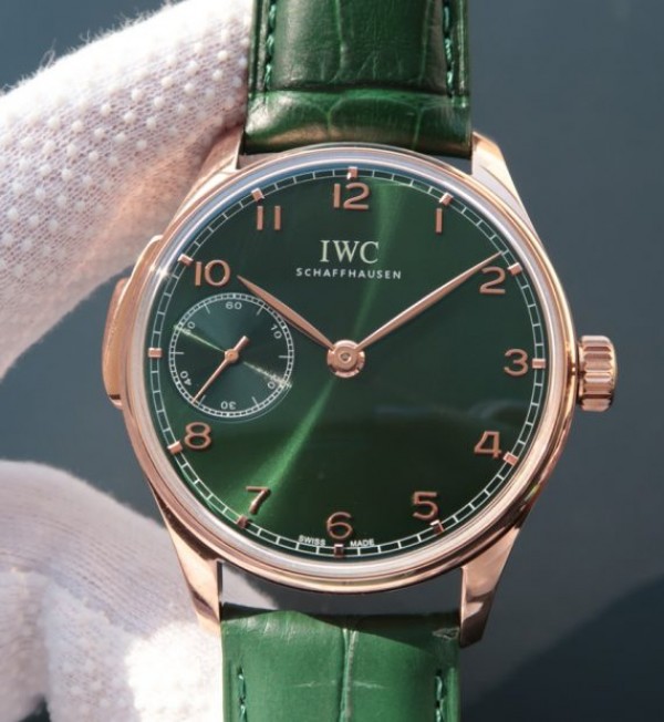 IWC YLF Portuguese RG IW5242 Green Dial Gold Makers