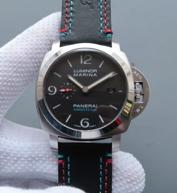 Panerai SF PAM727 S Americas Cup Thick Leather Strap P9010