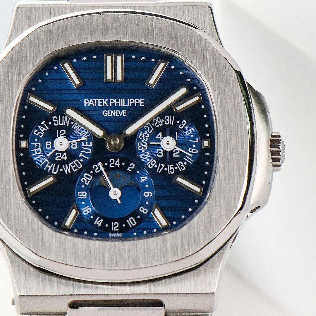 Patek Philippe Blue Nautilus Perpetual Watch - gallery