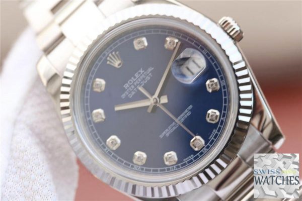 ROLEX DATEJUST BLUE DIAL STAINLESS STEEL 41MM SWISS REPLICA m126334.0015 - gallery