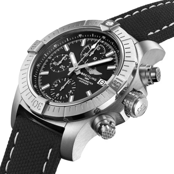 Breitling Avenger Men Automatic Black Fabric Watch A13385101B1X2 - view 4