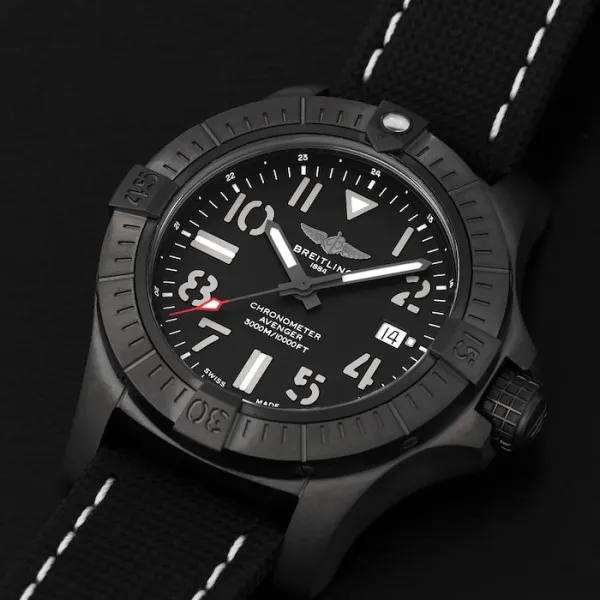 Breitling Avenger Men Automatic Black Leather Watch V17319101B1X2 - view 7