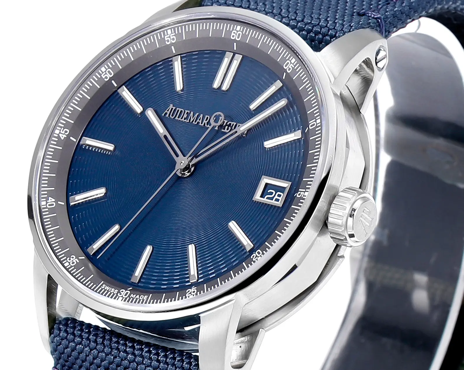 watch Audemars Piguete CODE 11.59 Automatic Watch   Night Blue Dial, Stainless Steel Case, Blue Fabric Strap, 41mm - view 5