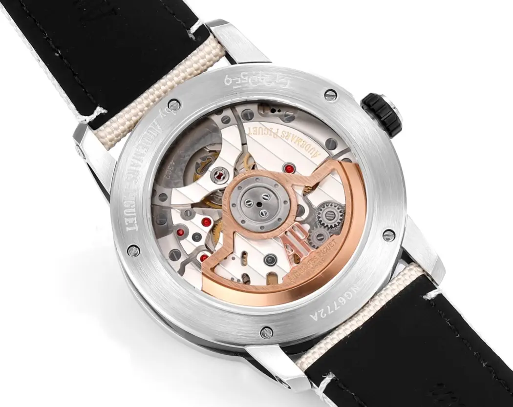 watch Audemars Piguet CODE 11.59 Stainless Steel Watch with Smoked Dial and Beige Fabric Strap, 41mm - view 7