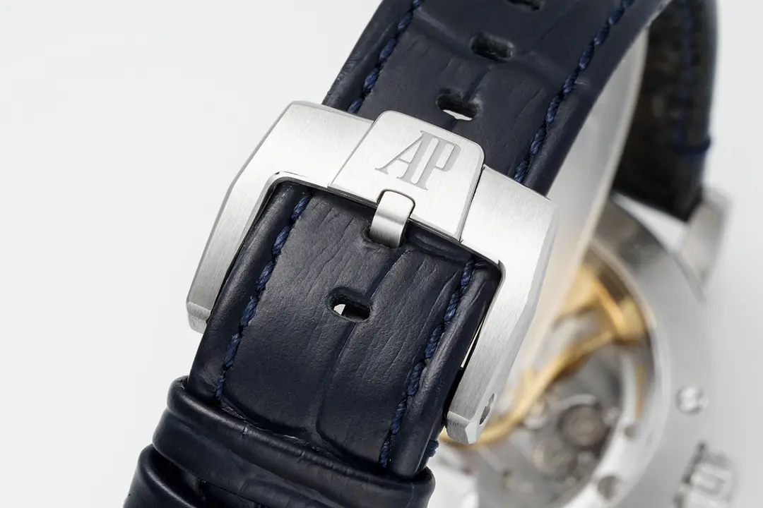 watch Audemars Piguet CODE 11.59 Blue Dial Three-Hand Automatic Watch with Leather Strap - view 7