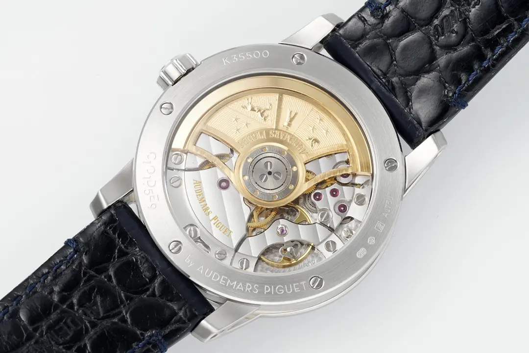 watch Audemars Piguet CODE 11.59 Blue Dial Three-Hand Automatic Watch with Leather Strap - view 8