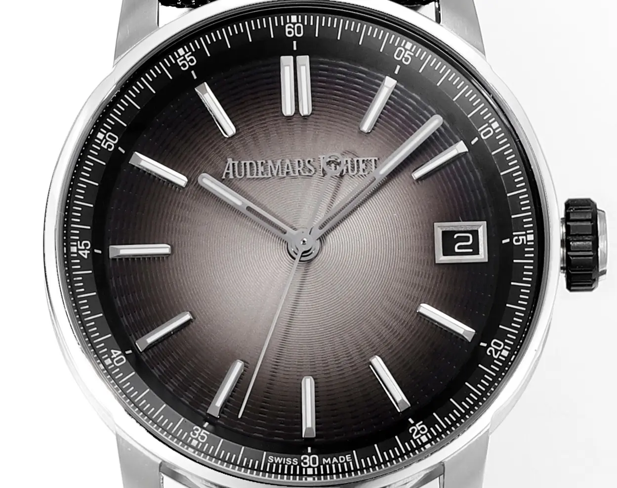 watch Audemars Pigeut CODE 11.59 Smoke Grey Dial Stainless Steel Case Black Fabric Strap Automatic Watch 41mm - view 3