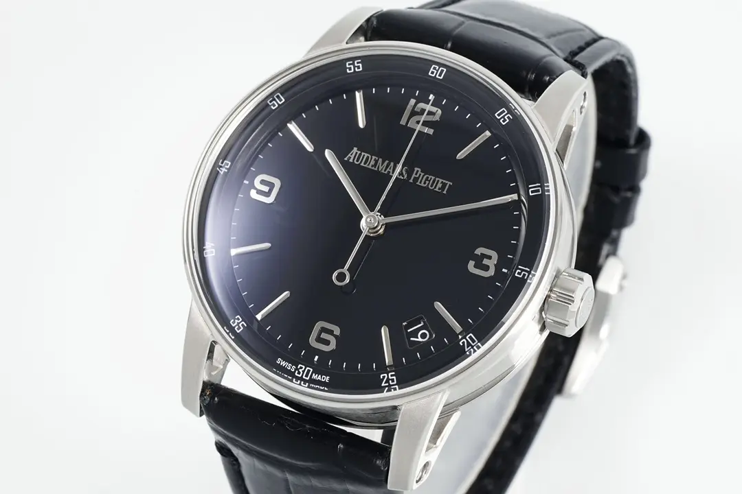 watch Audemars Piguet CODE 11.59 Blue Dial Three-Hand Automatic Watch   41mm Stainless Steel Case with Black Leather Strap - view 4