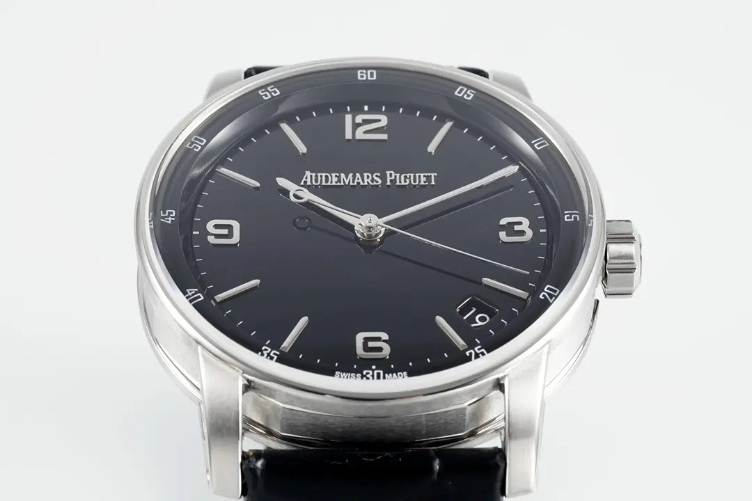 watch Audemars Piguet CODE 11.59 Blue Dial Three-Hand Automatic Watch   41mm Stainless Steel Case with Black Leather Strap - view 5