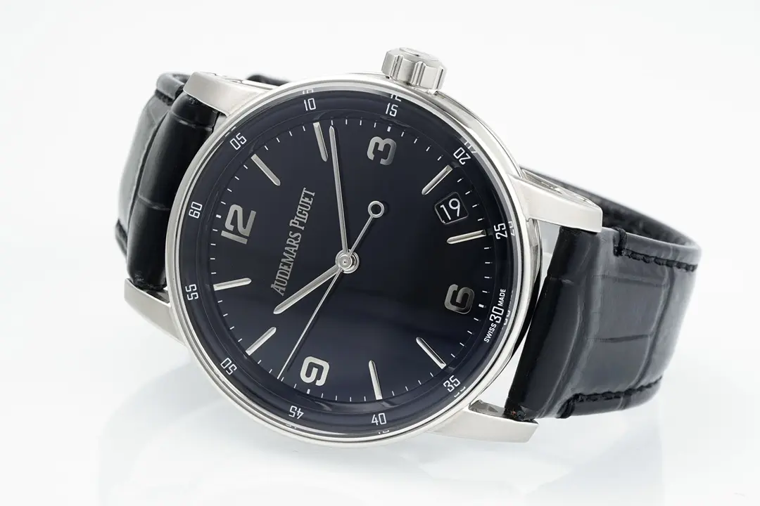 watch Audemars Piguet CODE 11.59 Blue Dial Three-Hand Automatic Watch   41mm Stainless Steel Case with Black Leather Strap - view 6