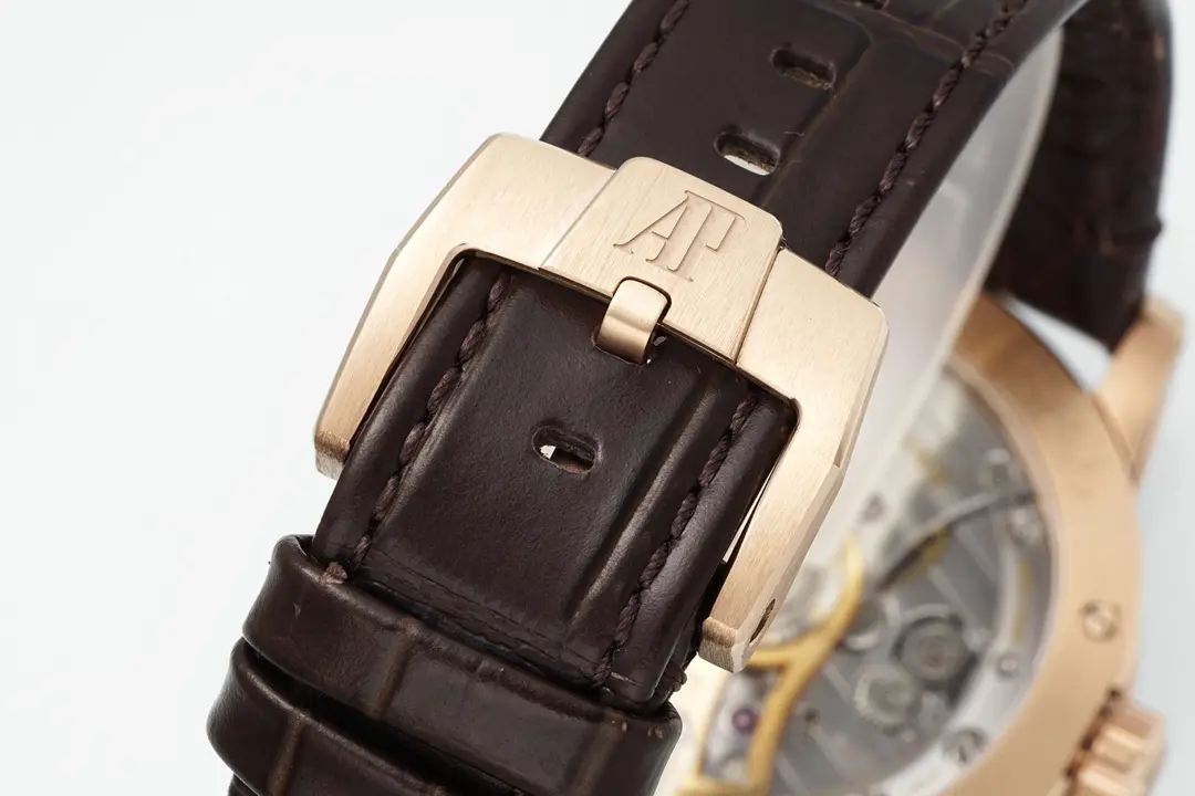 watch Audemars Piguet CODE 11.59 Blue Dial Three-Hand Automatic Watch   41mm Rose Gold Case with Brown Leather Strap - view 6