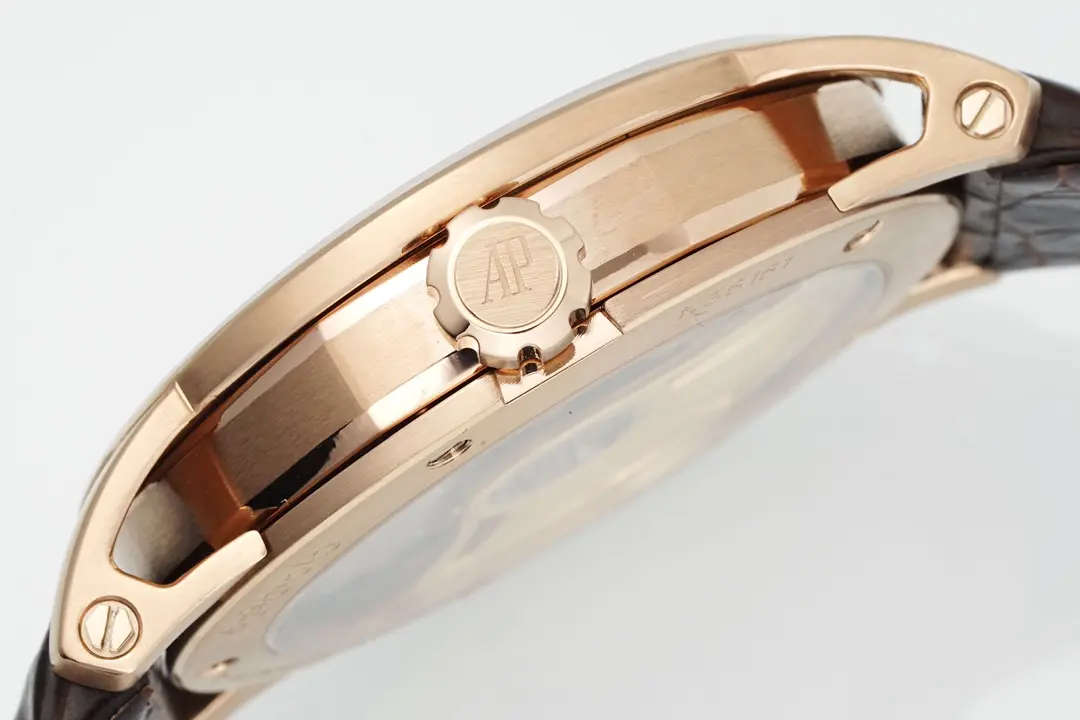 watch Audemars Piguet CODE 11.59 Blue Dial Three-Hand Automatic Watch   41mm Rose Gold Case with Brown Leather Strap - view 7