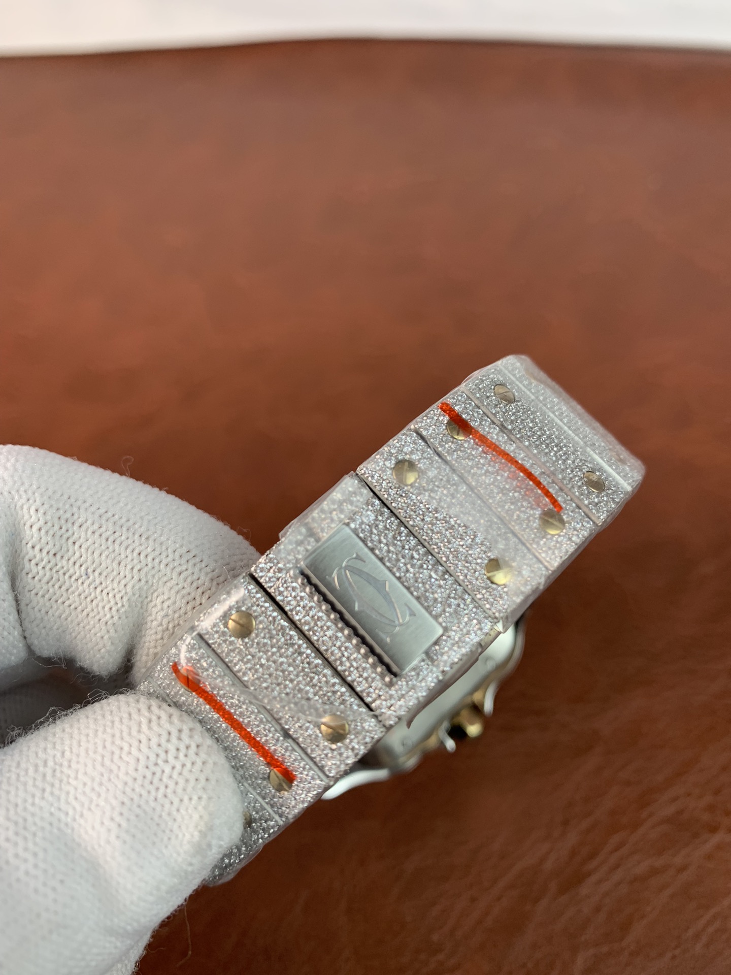 Cartier Santos WSSA0009 CZ stones two tone - view 8