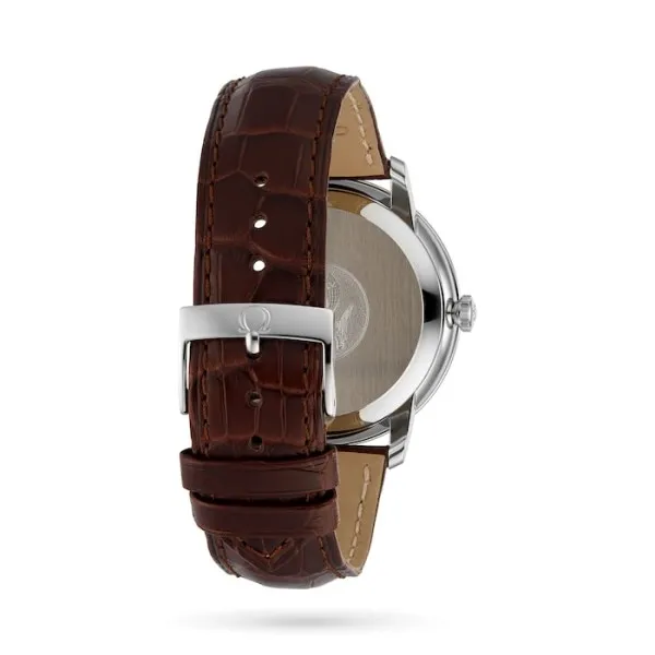 Omega De Ville Men Automatic Silver Leather Watch O42413402002002 - gallery