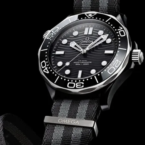 Omega Seamaster Men Automatic Black Fabric 007 Watch O21092442001002 - gallery
