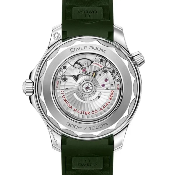 Omega Seamaster Men Automatic Green Rubber Watch O21032422010001 - gallery