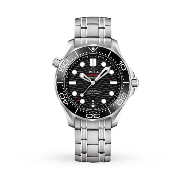Omega Seamaster Men Automatic Black Stainless Steel Watch O21030422001001