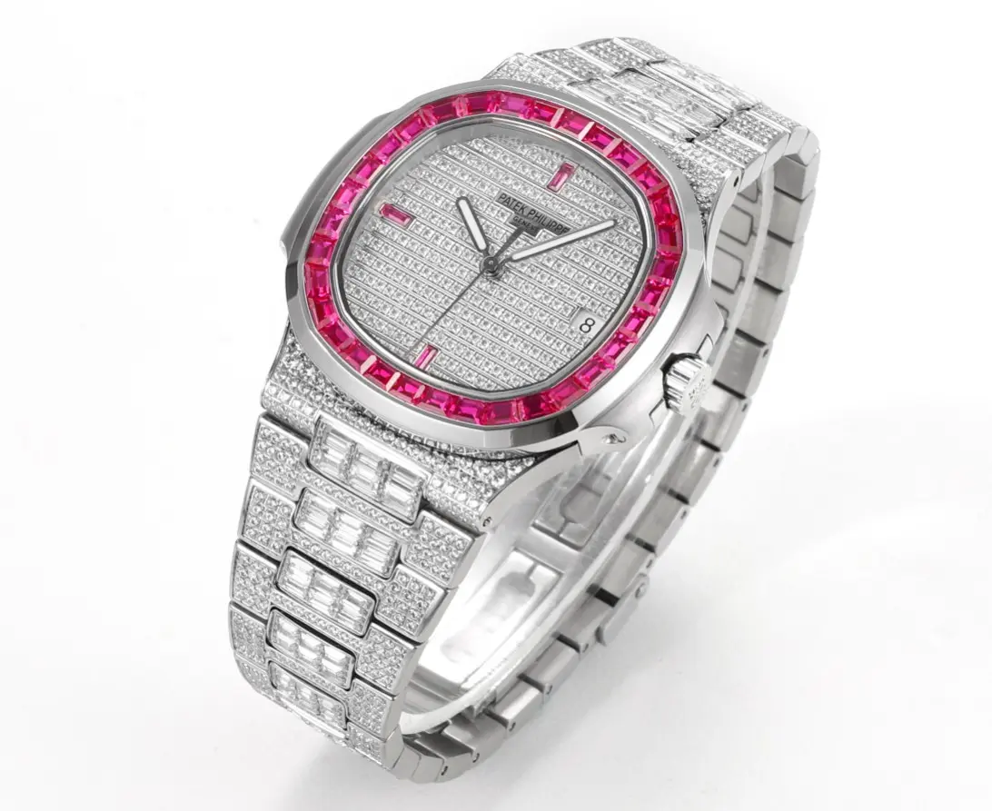 Patek Philippe White Gold Ruby Nautilus Watch - view 3