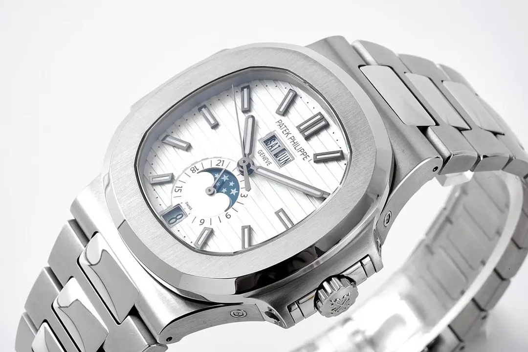 Patek Philippe Nautilus Silver Annual Calendar - view 6