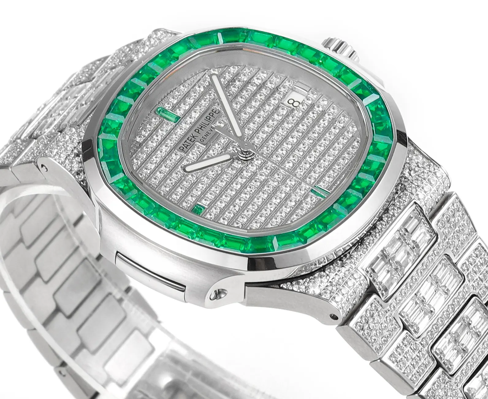 Patek Philippe Nautilus Platinum Green Watch - view 6