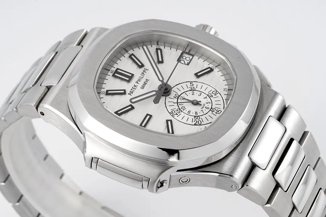Patek Philippe Silver Nautilus Chronograph Watch - view 6