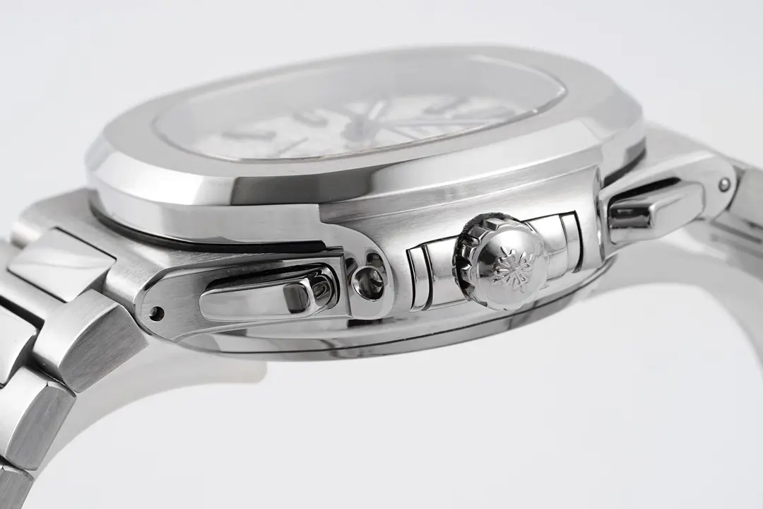 Patek Philippe Silver Nautilus Chronograph Watch - view 8