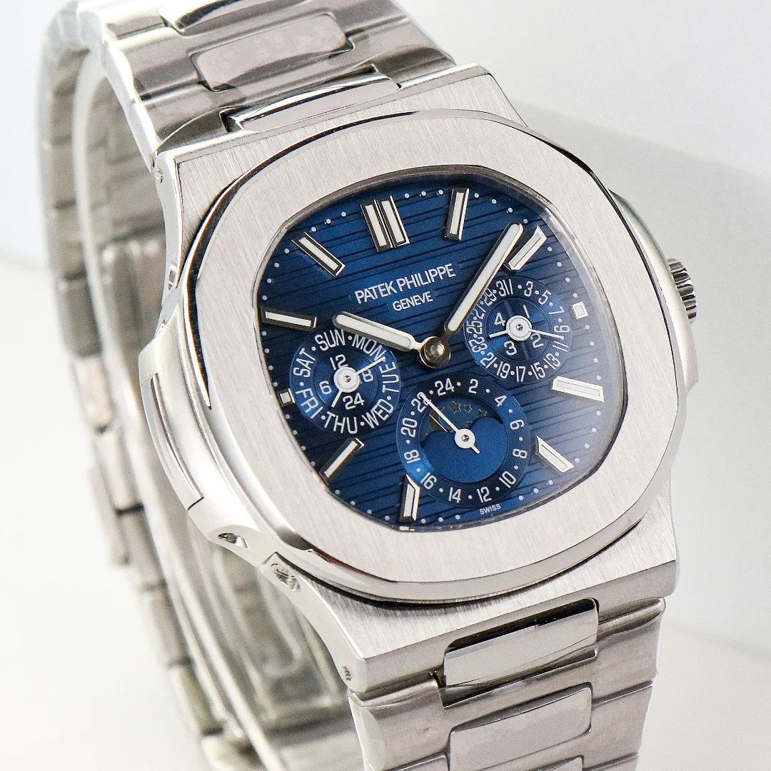 Patek Philippe Blue Nautilus Perpetual Watch - view 3