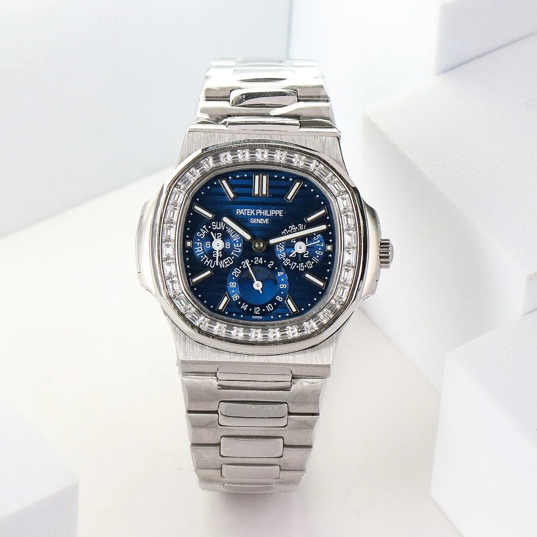 Patek Philippe Blue Nautilus Perpetual Watch - view 5