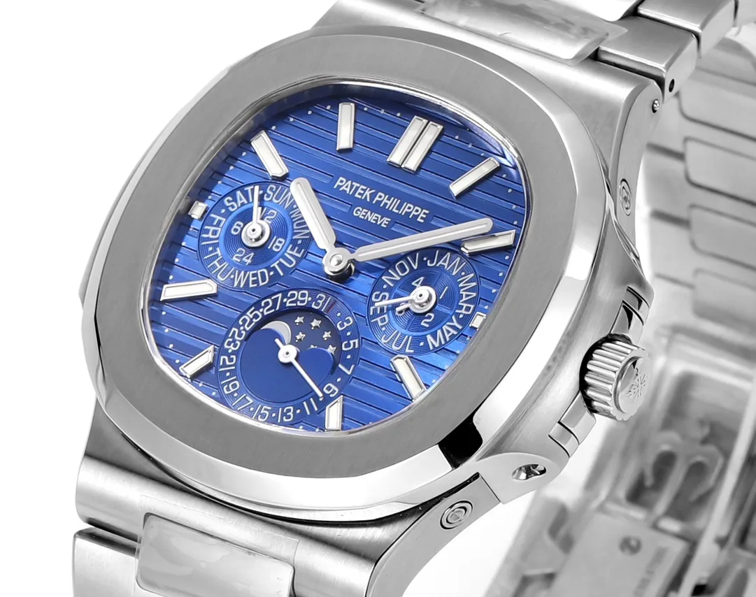 Patek Philippe Blue Nautilus Perpetual Calendar - view 5