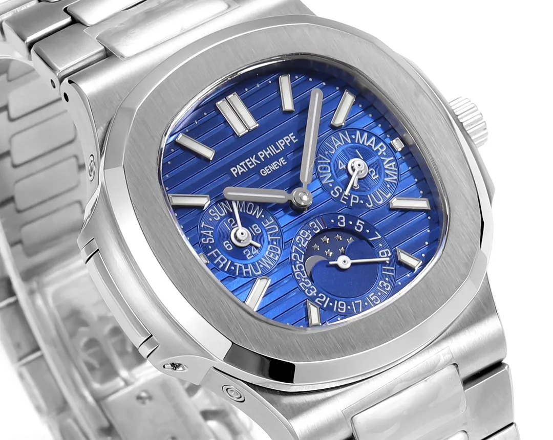 Patek Philippe Blue Nautilus Perpetual Calendar - view 6