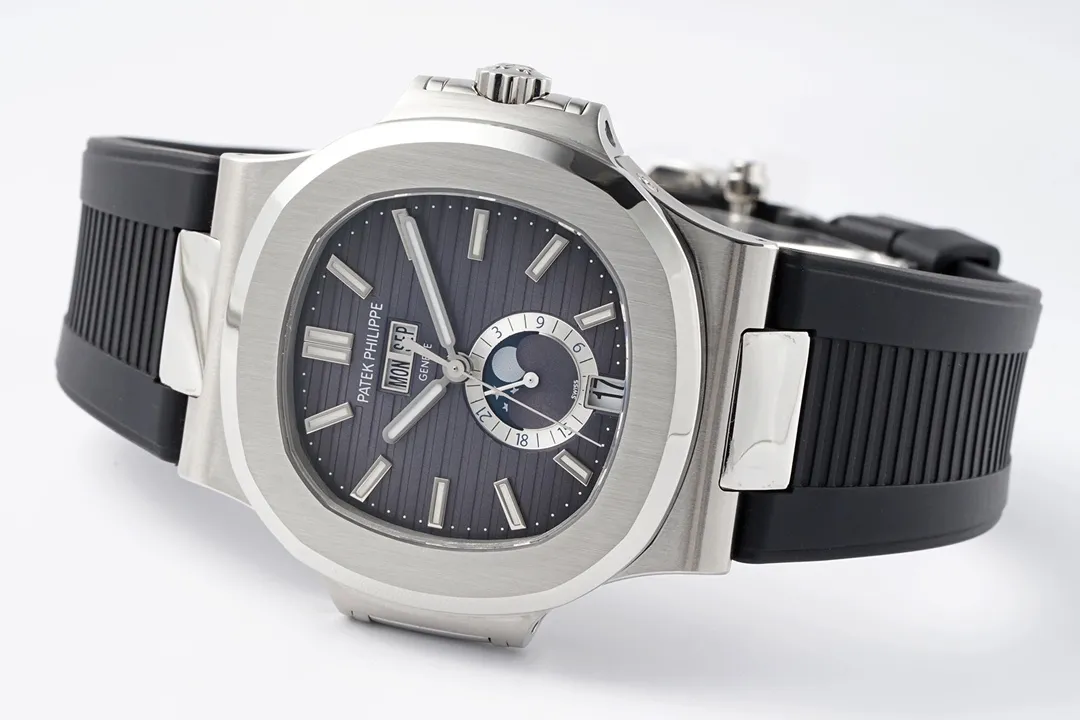 Patek Philippe Nautilus Blue Rubber Strap Watch - view 6