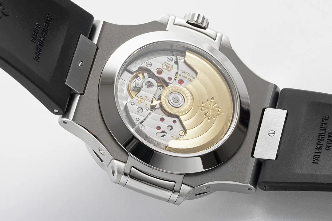 Patek Philippe Nautilus Blue Rubber Strap Watch - view 9