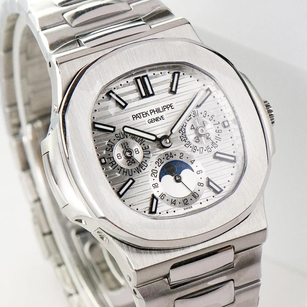Patek Philippe Silver Nautilus Watch - view 3