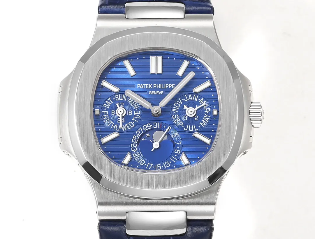 Patek Philippe Blue Nautilus Perpetual Watch - view 3