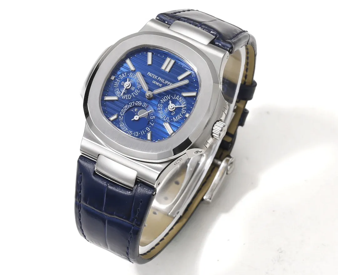 Patek Philippe Blue Nautilus Perpetual Watch - view 4