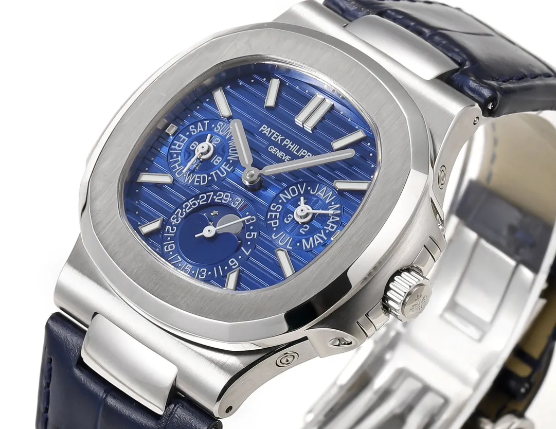 Patek Philippe Blue Nautilus Perpetual Watch - view 5