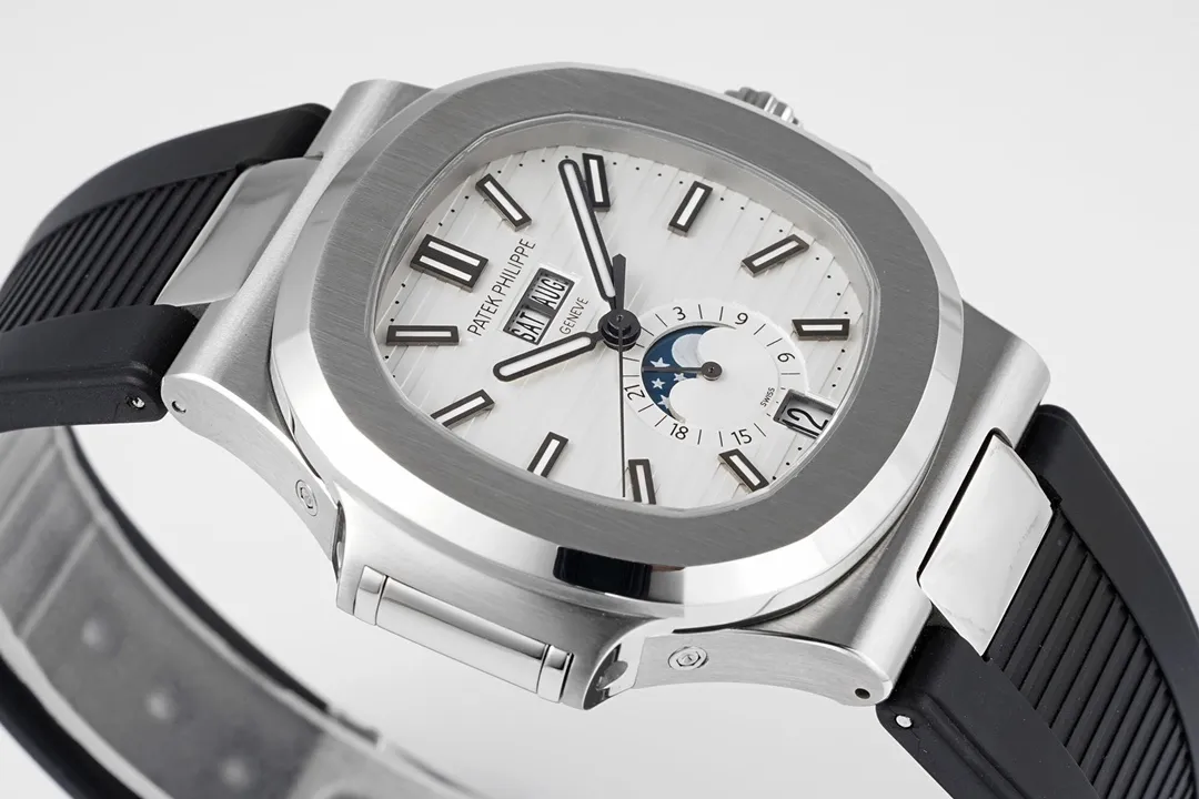Patek Philippe Nautilus Blue Rubber Strap Watch - view 5
