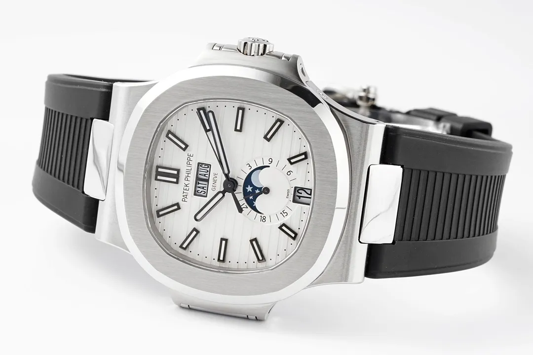 Patek Philippe Nautilus Blue Rubber Strap Watch - view 8