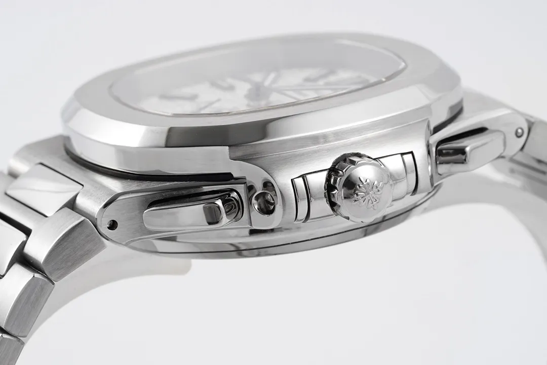 Patek Philippe Silver Nautilus Chronograph Watch - view 8