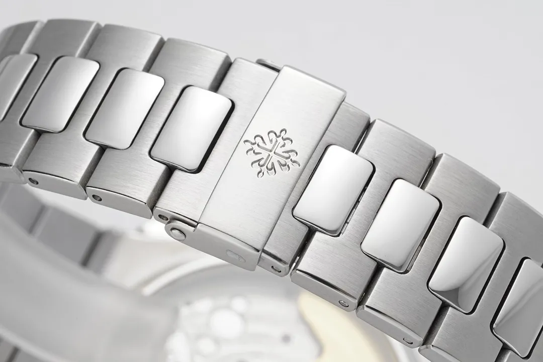 Patek Philippe Silver Nautilus Chronograph Watch - view 9