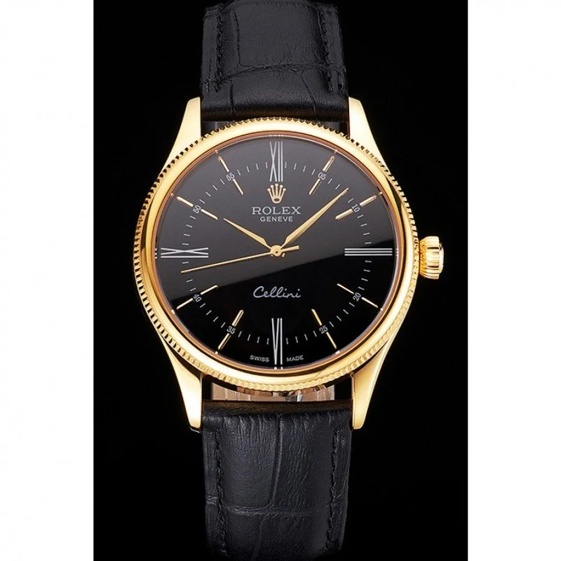 Superclone Rolex Cellini 38mm Black Dial REP016814 - view 3