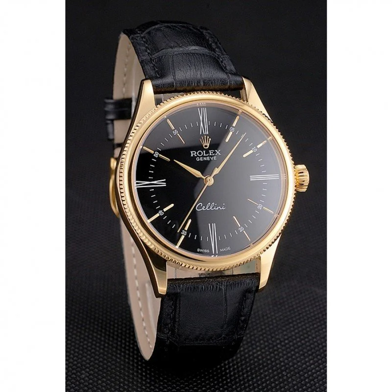 Superclone Rolex Cellini 38mm Black Dial REP016814 - view 4