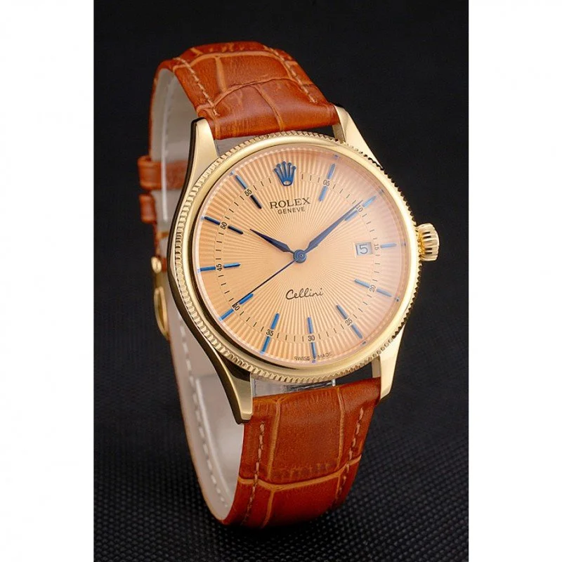 Superclone Rolex Cellini 38mm Gold Dial REP016797 - view 4
