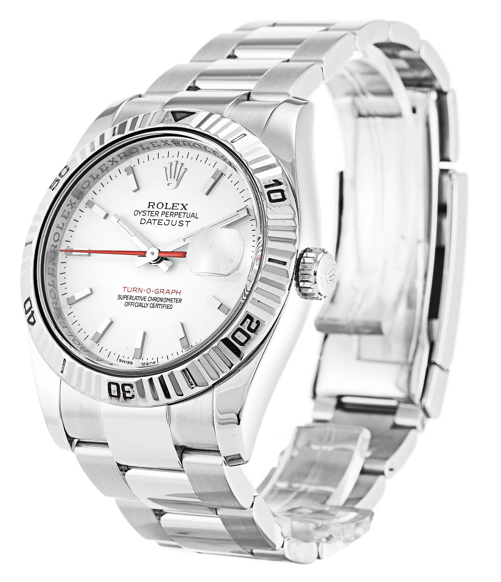 Rolex Datejust Turn-O-Graph 36mm White Dial 116264 - gallery