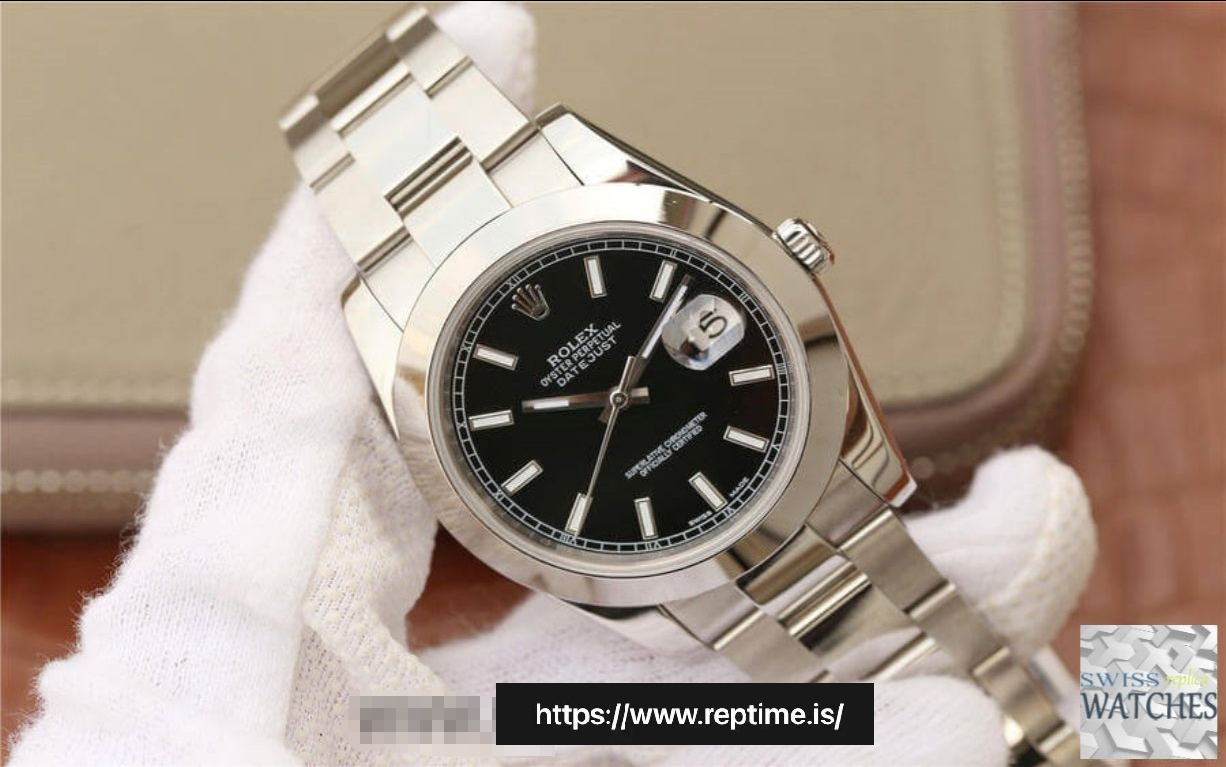 ROLEX DATEJUST BLACK DIAL STAINLESS STEEL 41MM SWISS REPLICA m126300.0011 - gallery