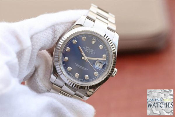 ROLEX DATEJUST BLUE DIAL STAINLESS STEEL 41MM SWISS REPLICA m126334.0015 - gallery